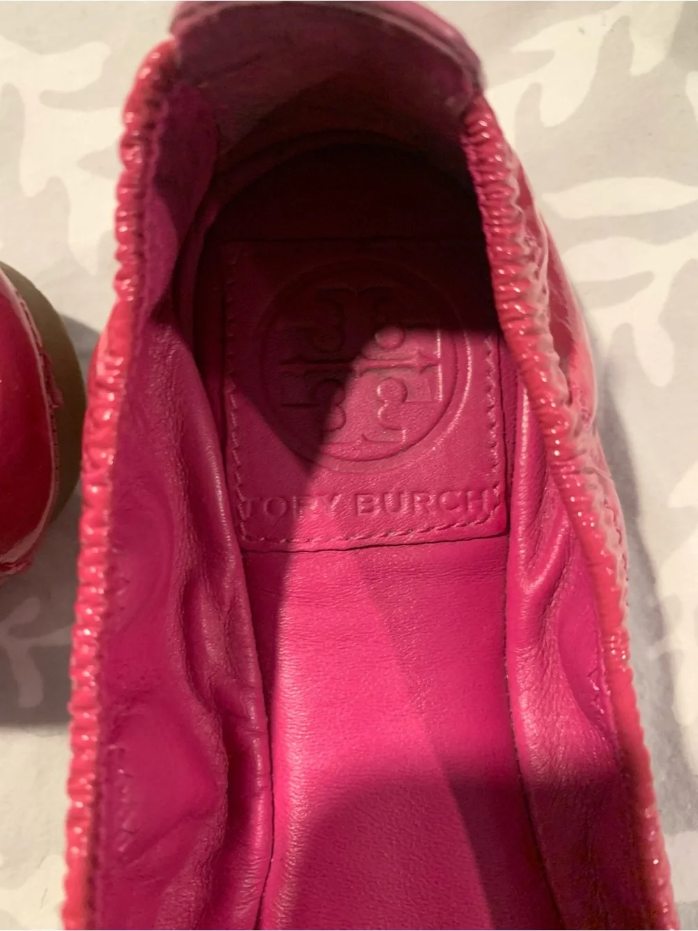 Tory Burch Pink Patent Leather Ballet Flats